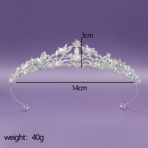 Simple Hairband Water-drop-shaped Diamond-encrusted Crown Party Vintage Style