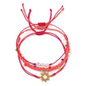 Summer Beach Vacation Style Handmade Waxed Cord Bracelet
