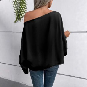 Off-shoulder Satin Blouse For Women
