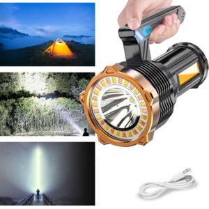 Most Powerful 1200000lm LED Flashlight Super Bright Torch Lamp USB Rechargeable