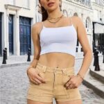 Women's Stretchy Multi-Pocket Denim Shorts