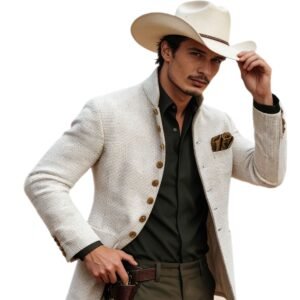 Retro Tweed Mens Fashionable Casual Jacket