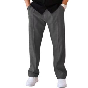 Men's Straight-Leg Athletic Casual Long Pants
