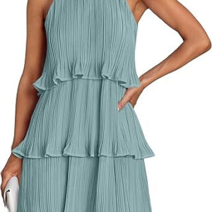 Pullover Tiered Ruffled Hem Sleeveless Dress