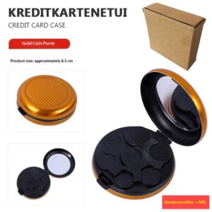 Portable Euro Coin Storage Box With Mirror