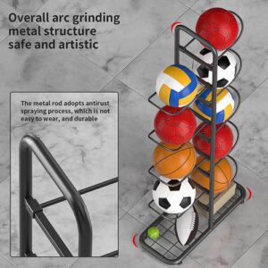 Basketball Soccer Ball Storage Rack Sport Ball Organizer Display Stand Holder