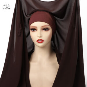 Solid-color High-quality Silky-soft Thick Chiffon With Built-in Magnets