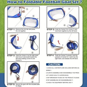 Support Pan European：4 In 1 Football Goal Pop-Up Soccer Goal Football Training Goal Net Carry Bag Kids