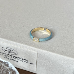 Trendy Ins Purple Enamel Butterfly Ring, Delicate Light Luxury Look, Universal Non-tarnish Jewellery