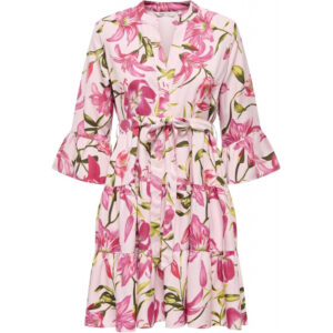 Elegant Relaxed-fit Strap Print Dress