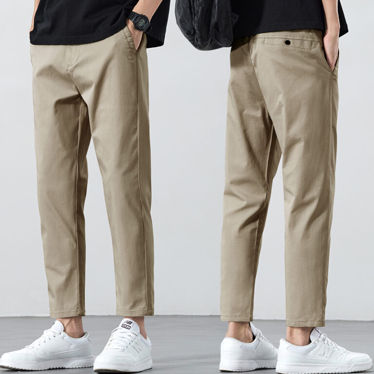 Men’s Solid-Colored Versatile Casual Work Pants