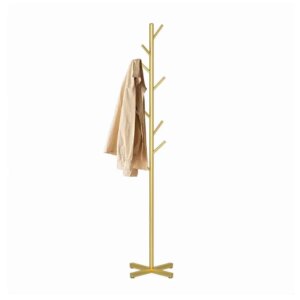 Clothing Rack, Golden Metal Freestanding Heavy Duty Clothes Rack With Marble Base, Multipurpose Garment Hanger For Bedroom, Hat, Scarf, Jacket,