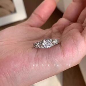 Vintage Hollow Out Lace Ring, Luxury Buccellati-Style Zircon Open Band Ring, Light High-End Vibe