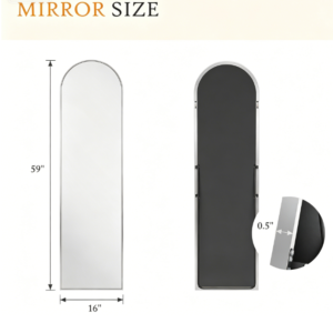 Arched Full Length Mirror, Full Body Standing Mirror, Hanging Or Leaning, For Home