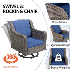 JB Two Swivel Chairs A Side Table