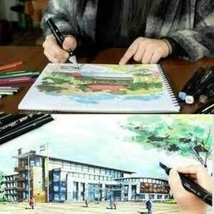 60 Color Marker Copic Pen Dual Headed Graphic Artist Sketch TOUCH Markers Set