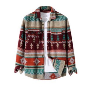 Fleece-lined Shirt Top Casual Multiple Sizes Mens Clothing