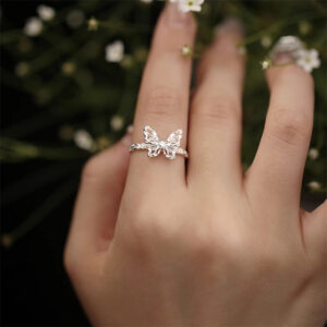 Retro Crafted Silver Finger Ring, Niche High-end Ins Aesthetic Versatile Jewelry