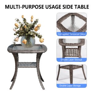 JB Two Swivel Chairs A Side Table