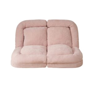 Convertible Fold-Out Single Sofa Bed,Pink,the Right Part Of The Complete Product.