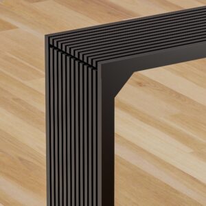 46 Solid Wood Narrow Console Table Black For Living Room, Foyer