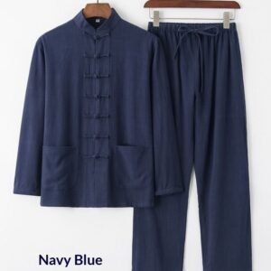 Cotton And Linen Tang Suit Vintage Loose Set
