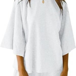 Women's Elastic-Waist Shorts Fashionable Casual Set
