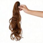 Clip-in Ponytail Hair Extension 22 Inches Wavy CurlySynthetic Wig For Women High-Quality Hairpiece Easy-to-Wear Lightweight