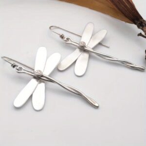 New Retro Handcrafted Copper Dragonfly Earrings