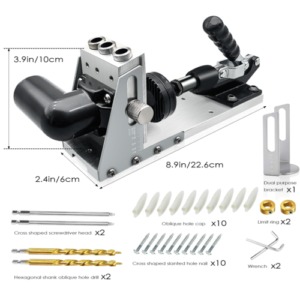 Wood Jig Pocket Hole Kit 12-33MM Drill Guide Carpentry Tool Woodworking Puncher