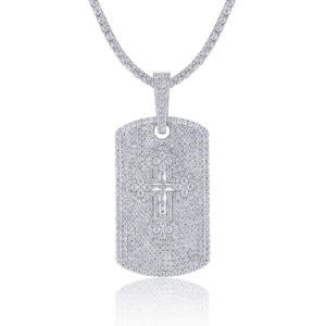 A Luxurious And Fashionable Minimalist Jewelry Pendant Necklace Featuring Top-quality Moissanite, Made Of S925 Silver Electroplated With Platinum.