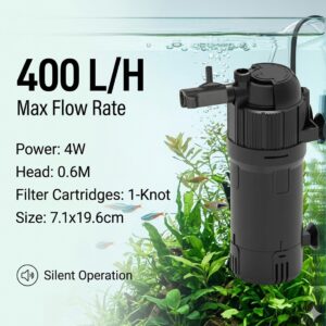 400L H Aquarium Fish Tank Internal Filter Submersible Filter All Pond Solutions