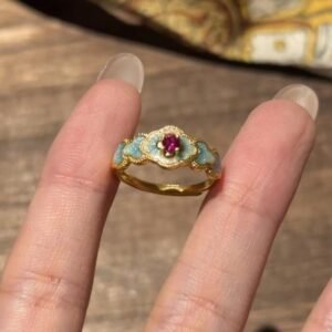 Elegant Purple Drip Glaze Ring, Artistic Butterfly Niche Style, Daily Casual High-grade Finger Ring