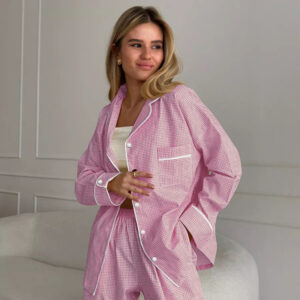 New Plaid Pajama Two-Piece Thin Set