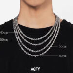 Retro Minimalist Braided Necklace Mens Titanium Steel Pendant With Hemp Rope Chain