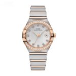 Simple Calendar Diamond Quartz Womens Watch