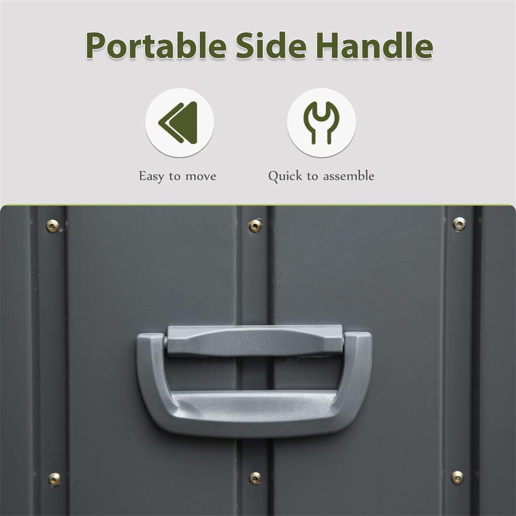 1 0 0 Gallon Outdoor Storage Deck Box Waterproof, Large Patio Storage Bin For Outside Cushions, Throw Pillows, Garden Tools, Lockable Dark Gray