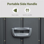1 0 0 Gallon Outdoor Storage Deck Box Waterproof, Large Patio Storage Bin For Outside Cushions, Throw Pillows, Garden Tools, Lockable Dark Gray