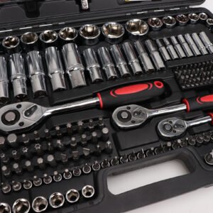 Professional 216 PCS Ratchet Spanner Socket Set 1 2 1 4 3 8 Tool Kit Case