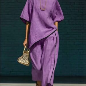 Casual Resort-Style Fashionable Loose Two-Piece Set For Women