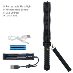 Super Bright LED Flashlight 3 Mode Zoom Security Torch Camping Police Lamp