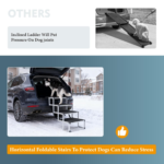 Foldable Dog Ramp For Cars, SUVs, Trucks, Portable Pet Dog Stairs For Large Dogs With Non-Slip Surface & Reinforced Design, Lightweight Yet Sturdy Supports Up To 250lbs