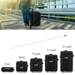 42 Extra Large Lightweight Luggage Trolley Suitcase Travel Bag H V6F9