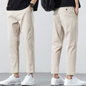 Men's Solid-Colored Versatile Casual Work Pants