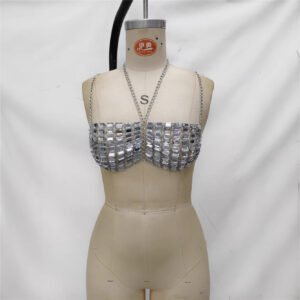 Punk Geometric Handmade Gemstone Suspender Top
