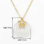 925 Sterling Silver Floral Blossom White Gemstone Circle Pendant Necklace