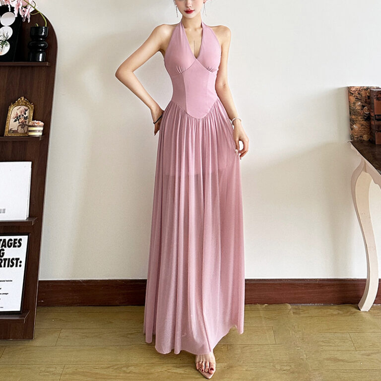 V-neck Slimming Sleeveless Dress For Women