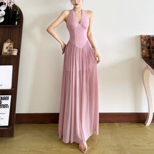 V-neck Slimming Sleeveless Dress For Women