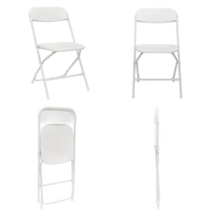 4Pcs Folding Chair, 350LBS Lightweight Foldable Plastic Chair, Reinforced Metal Frame Easy To Fold & Store For Indoor & Outdoor, Wedding, Party, Meeting Room, Patio And Garden