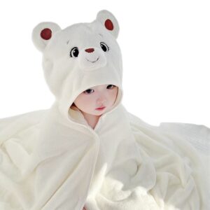 Childrens Bath Towel Boys And Girls Wearable Hooded Cape